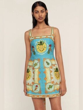 knee length dresses for ladies ALEMAIS Madalena Mini Dress – White Bohemian main image 1